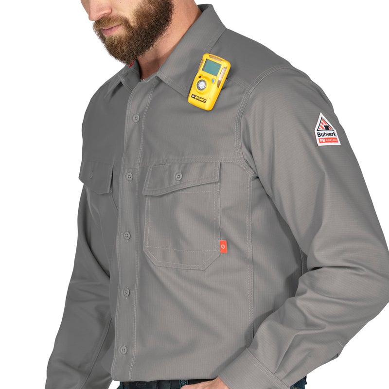 Bulwark FR Bulwark Men's iQ Series Endurance Collection FR Work Shirt, Grey, Large - Image 3